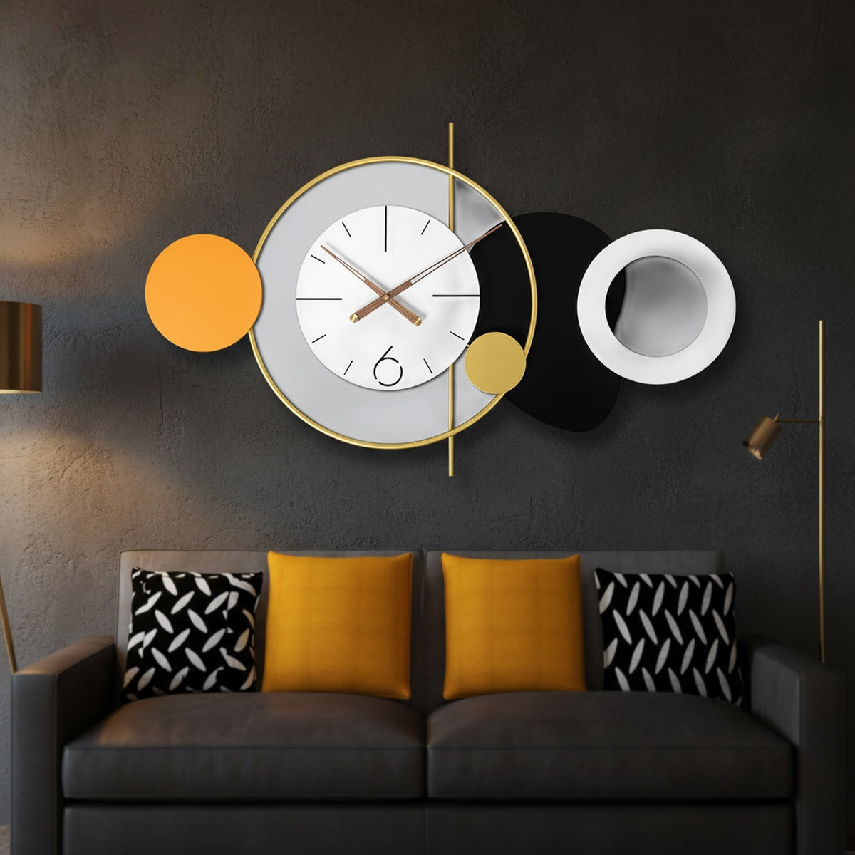 Abstract Circle Metal Wall Clock