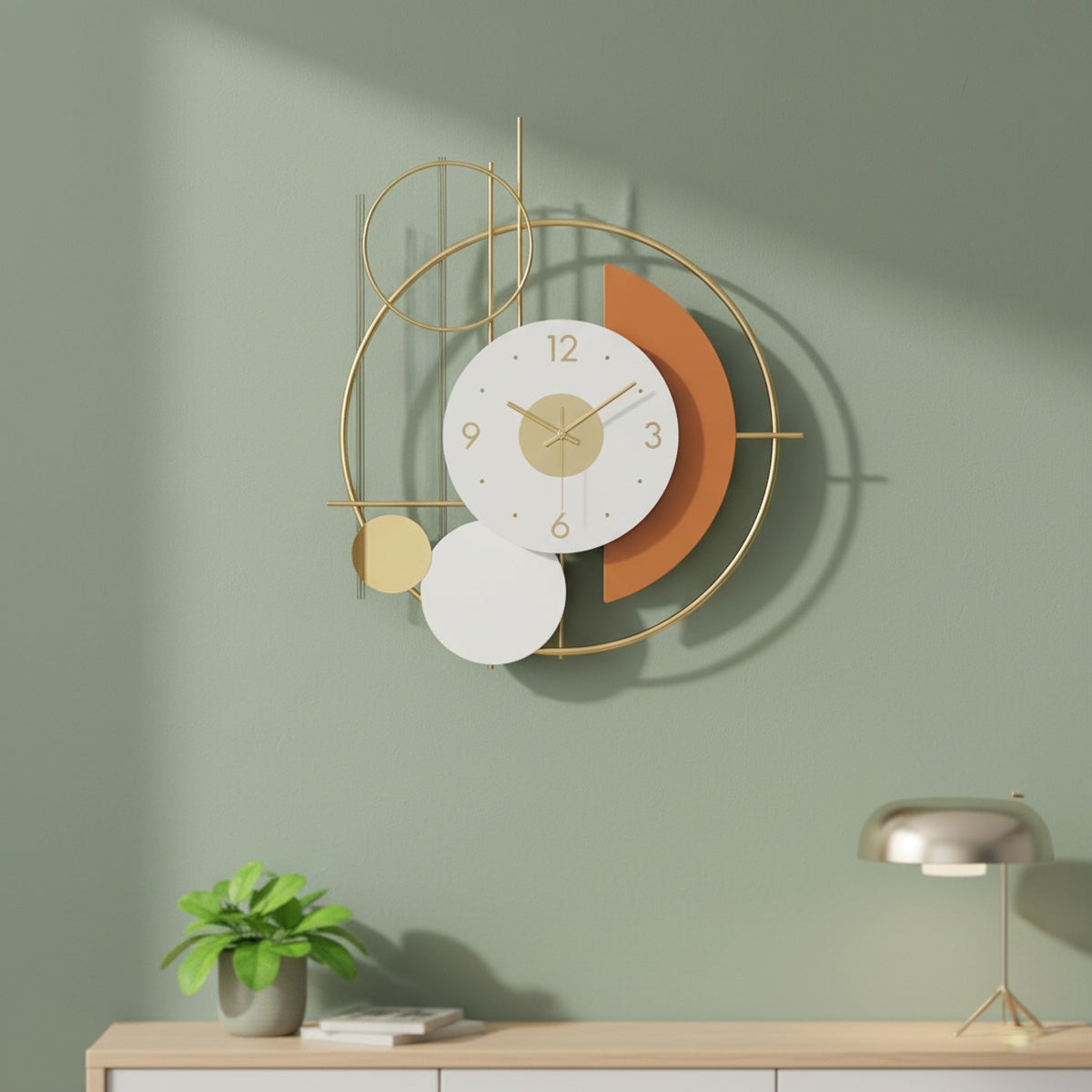 Abstract Metal Wall Clock