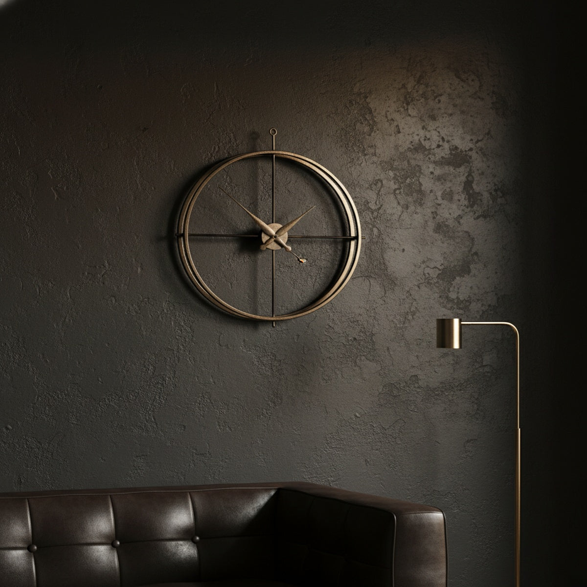 Black Cross Metal Wall Clock