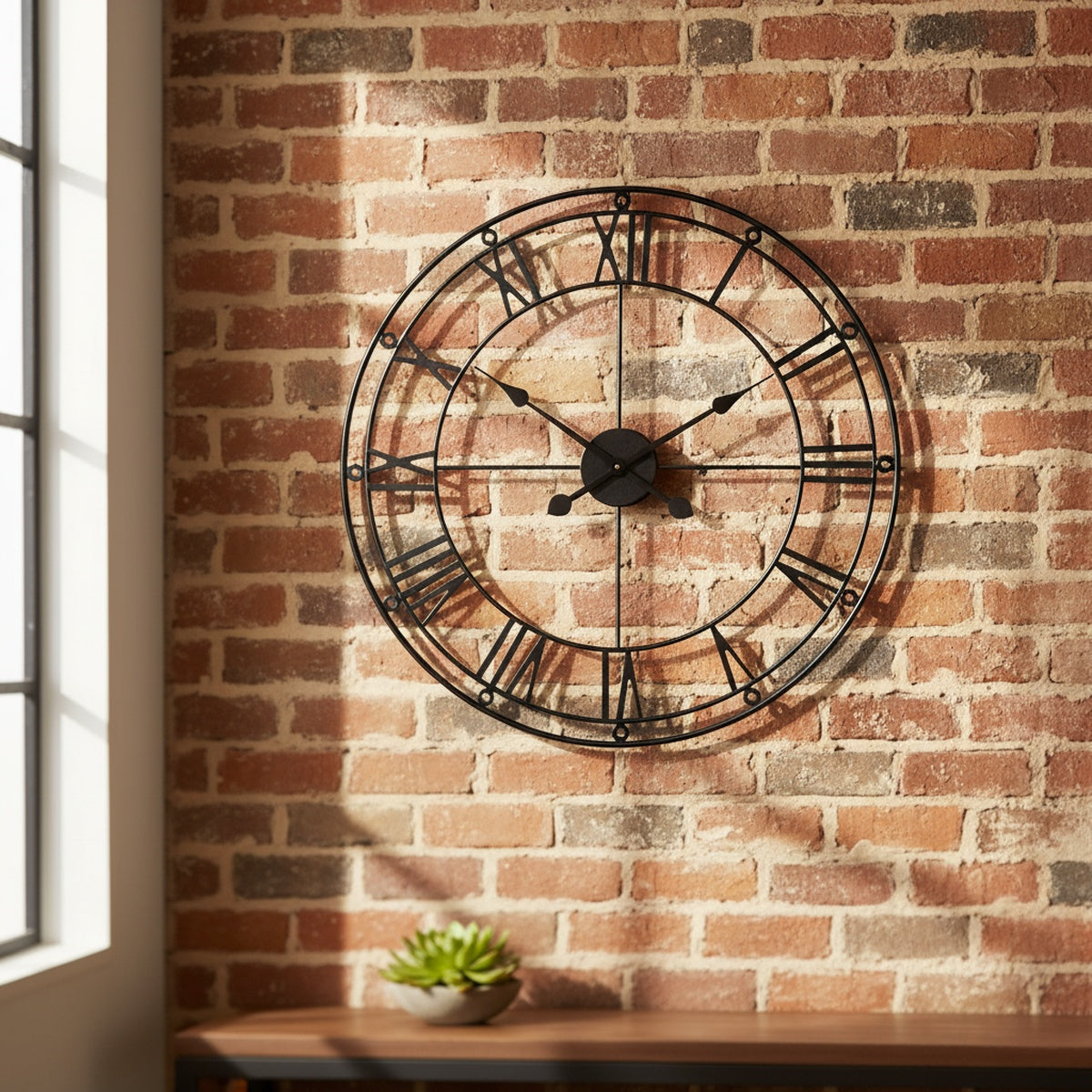 Black Roman Numeral Wall Clock