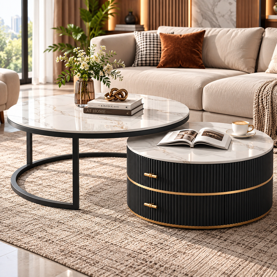 Regal Storage Nesting Center Table - Set of 2