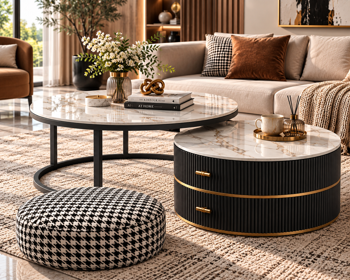 Regal Storage Nesting Center Table - Set of 2