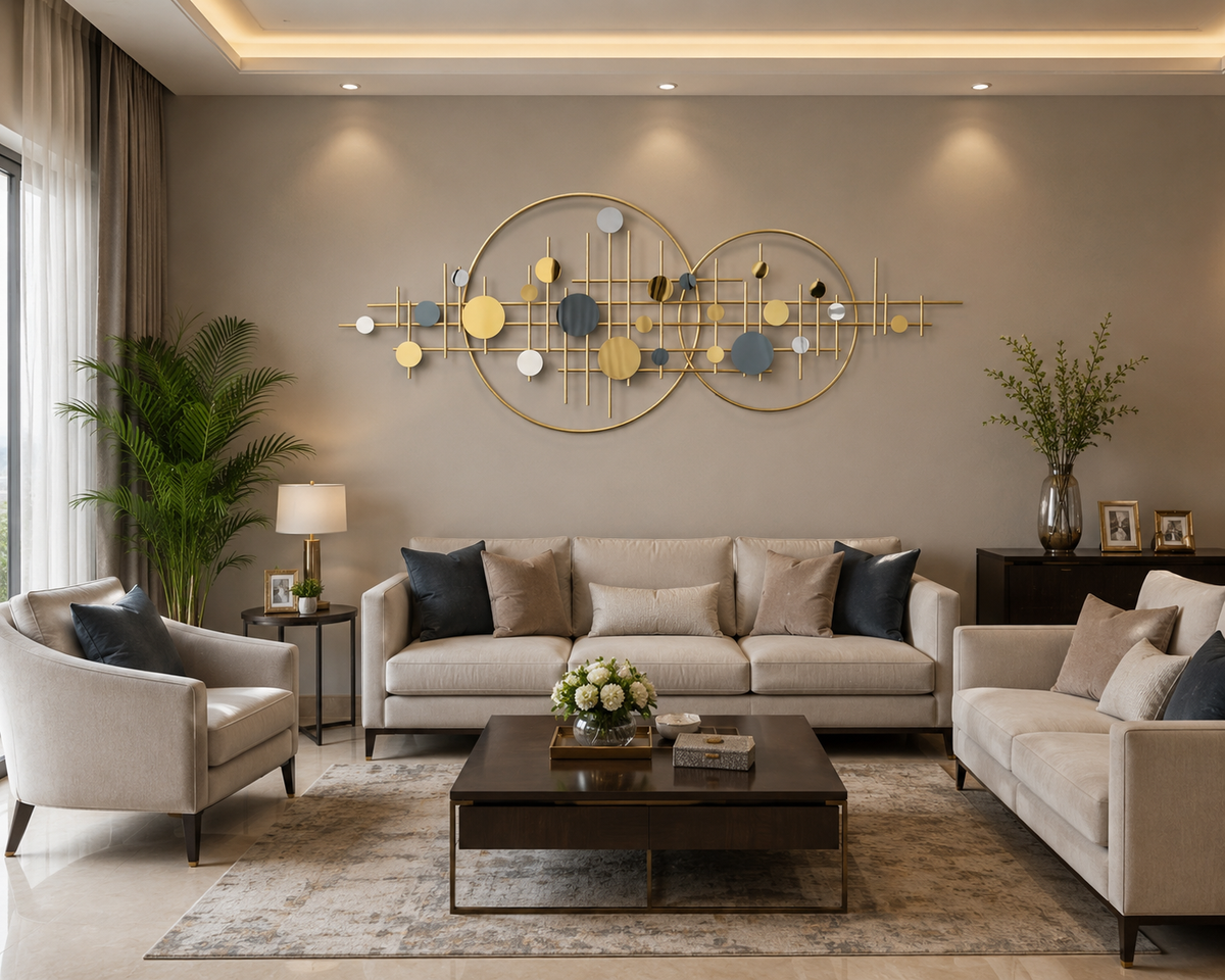 Abstract Circles Metal Wall Art