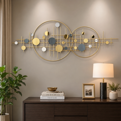 Abstract Circles Metal Wall Art