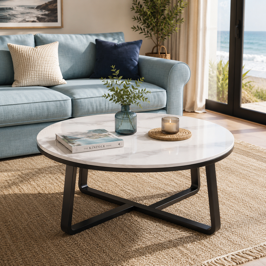 White Marble Round Centre Table
