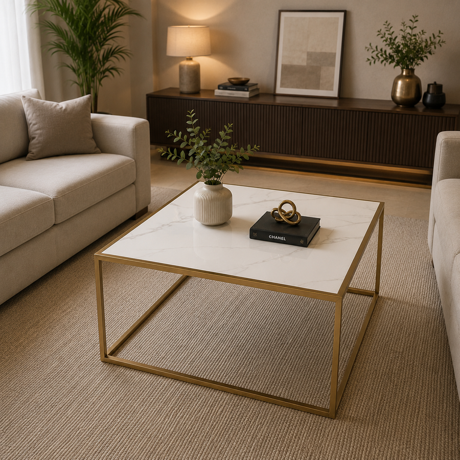Golden Square Center Table