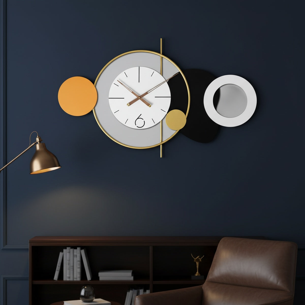 Abstract Circle Metal Wall Clock