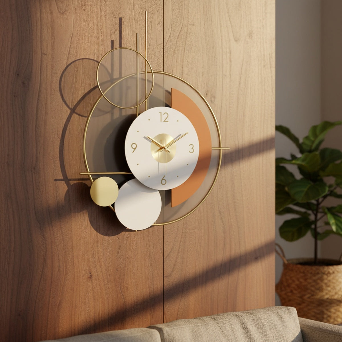 Abstract Metal Wall Clock