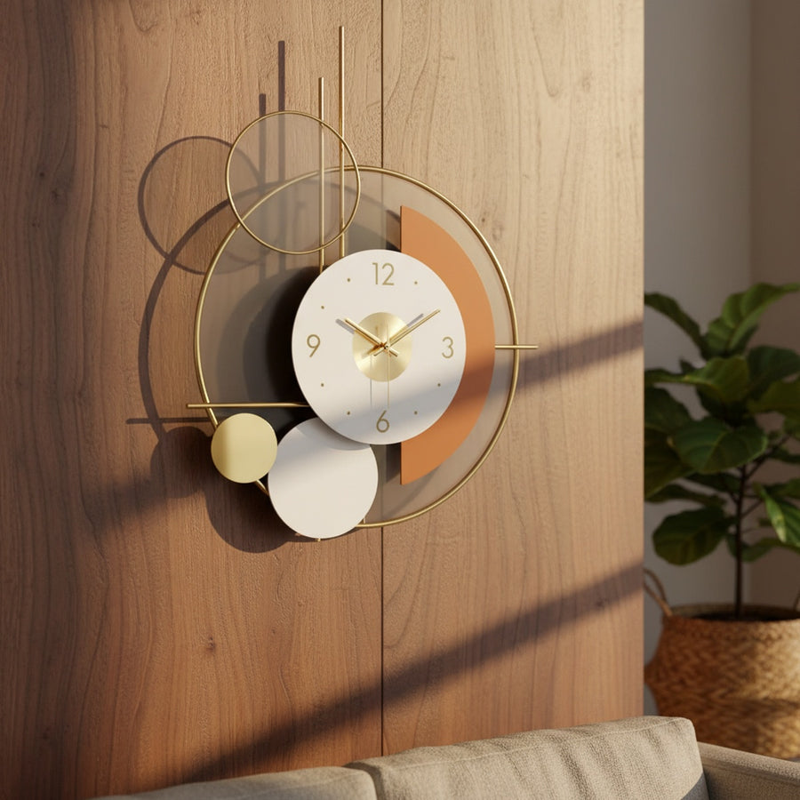 Abstract Metal Wall Clock