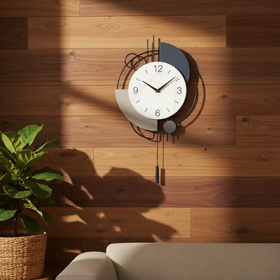 Abstract Pendulum Wall Clock