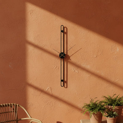 Black Bar Metal Wall Clock