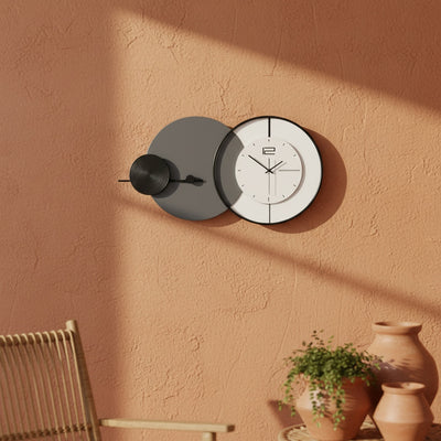 Black Circle Abstract Wall Clock