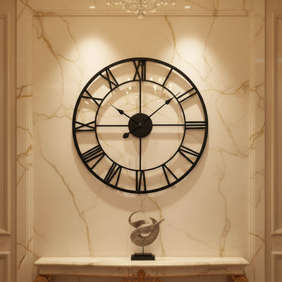 Black Golden Roman Wall Clock