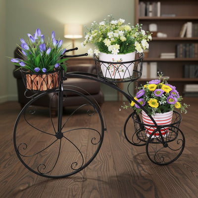 Black Scrollwork Cycle Plant Stand