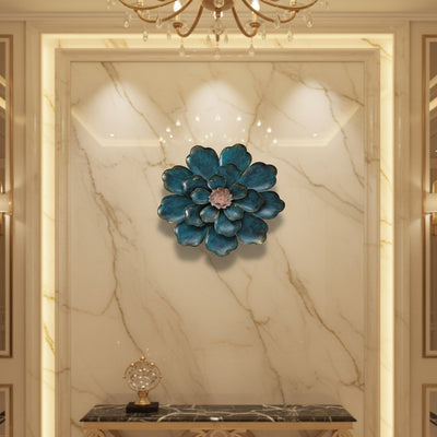 Blue Flower Metal Wall Art