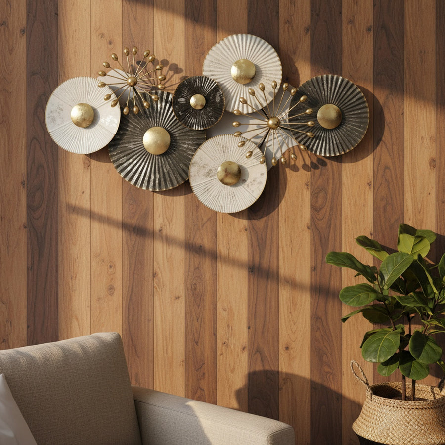 Dandelion Gold Metal Wall Art