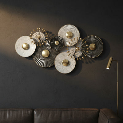 Dandelion Gold Metal Wall Art