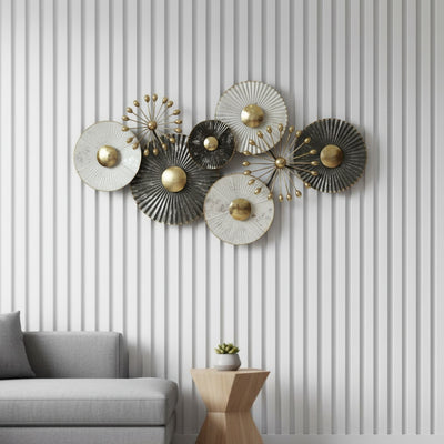 Dandelion Gold Metal Wall Art