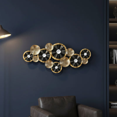 Designer Golden Black Metal Wall Art