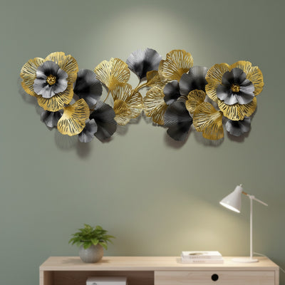 Gold Ginkgo Metal Wall Art
