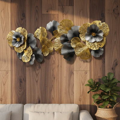 Gold Ginkgo Metal Wall Art