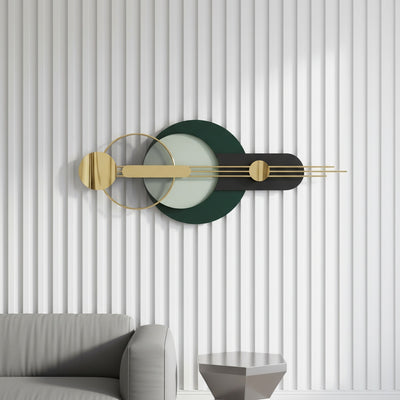 Gold Green Metal Wall Art