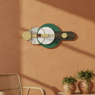 Gold Green Metal Wall Art