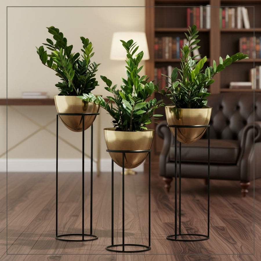 Gold Metallic Planter (Set of 3)
