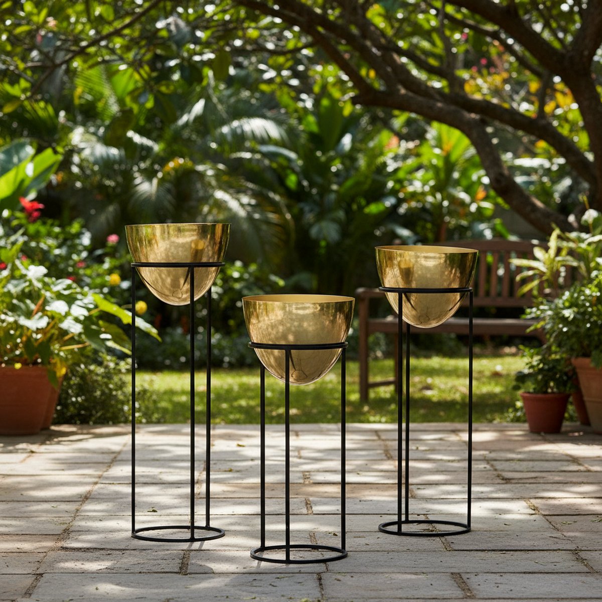 Gold Metallic Planter (Set of 3)