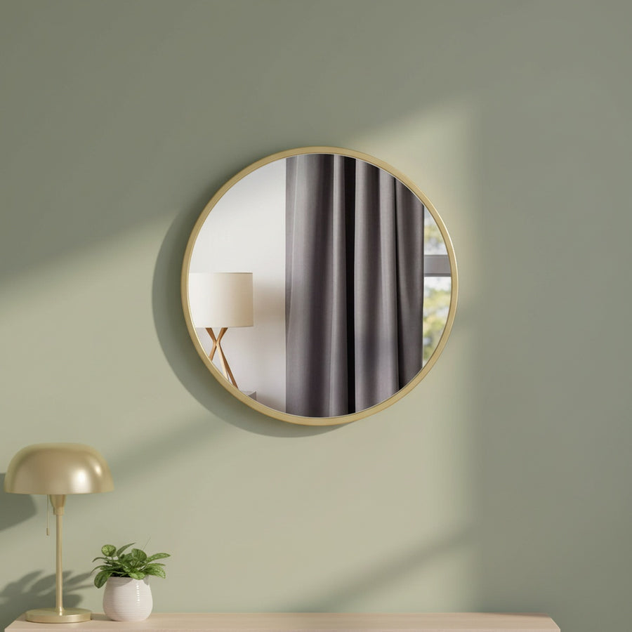 Gold Octagon Metal Wall Mirror