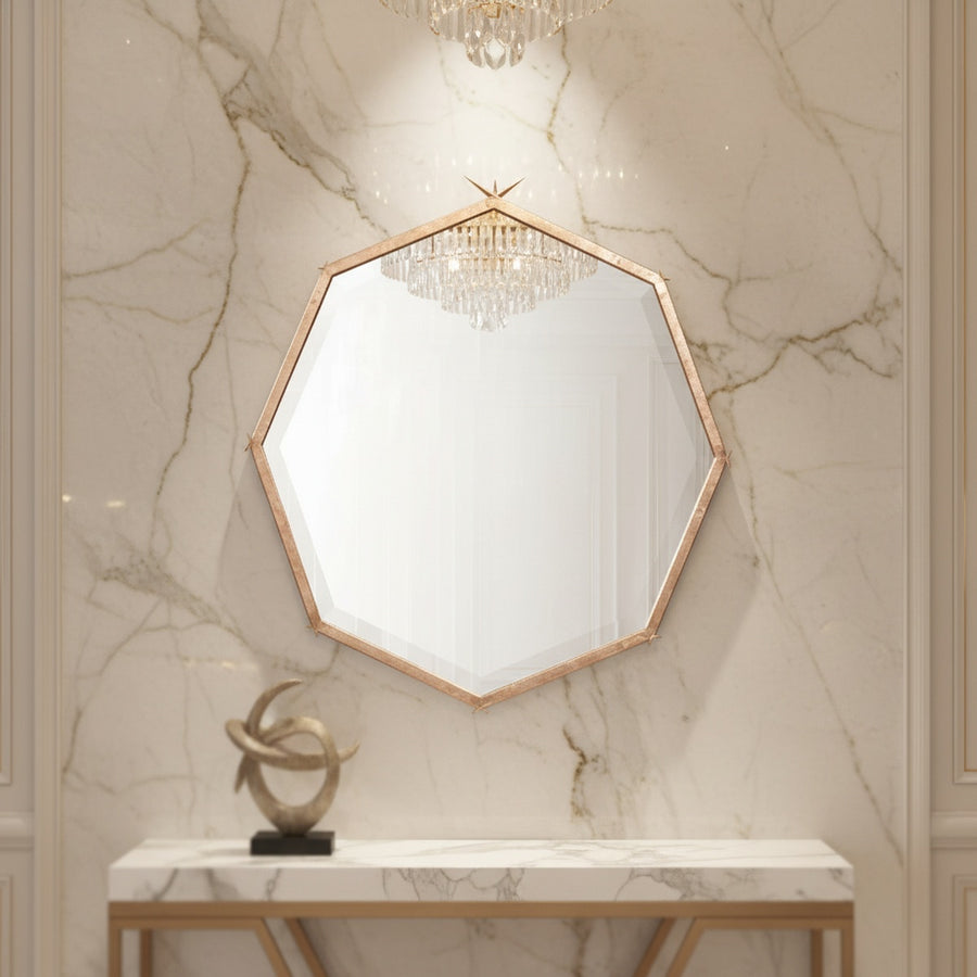 Gold Web Metal Wall Mirror