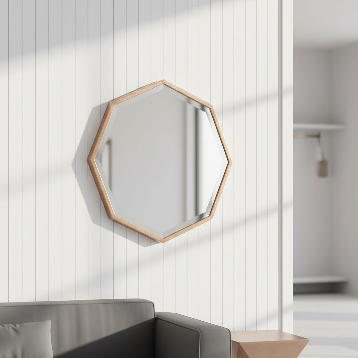 Gold Web Metal Wall Mirror