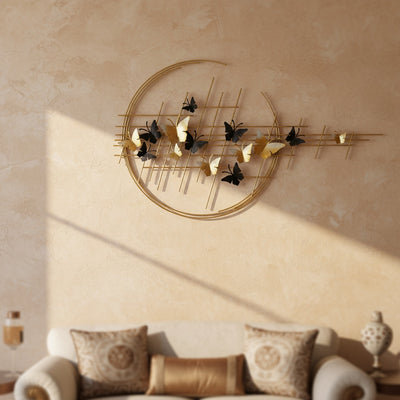 Golden Butterfly Metal Wall Art