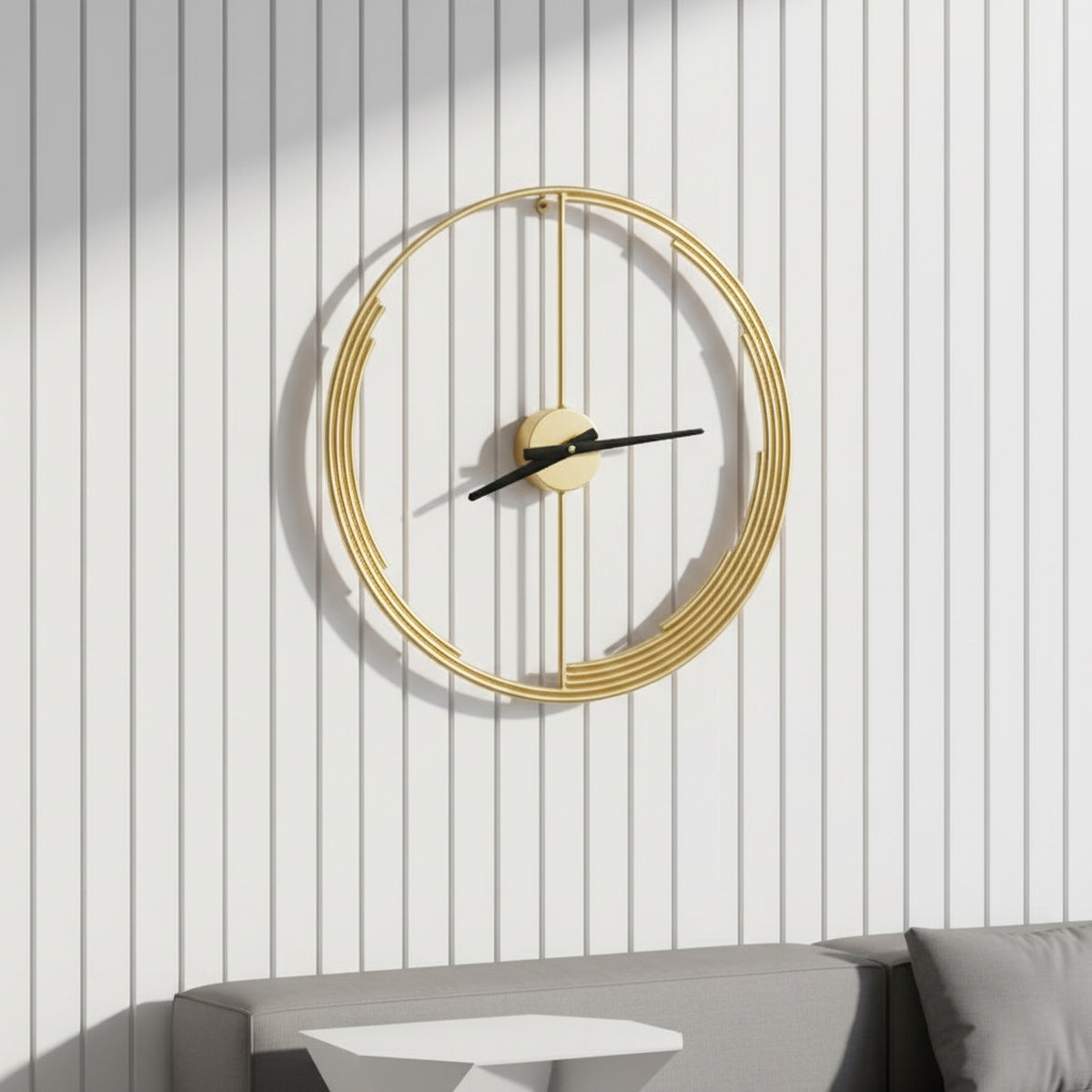 Golden Open Ring Wall Clock