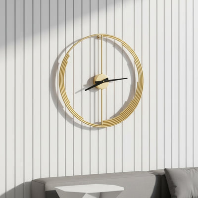 Golden Open Ring Wall Clock