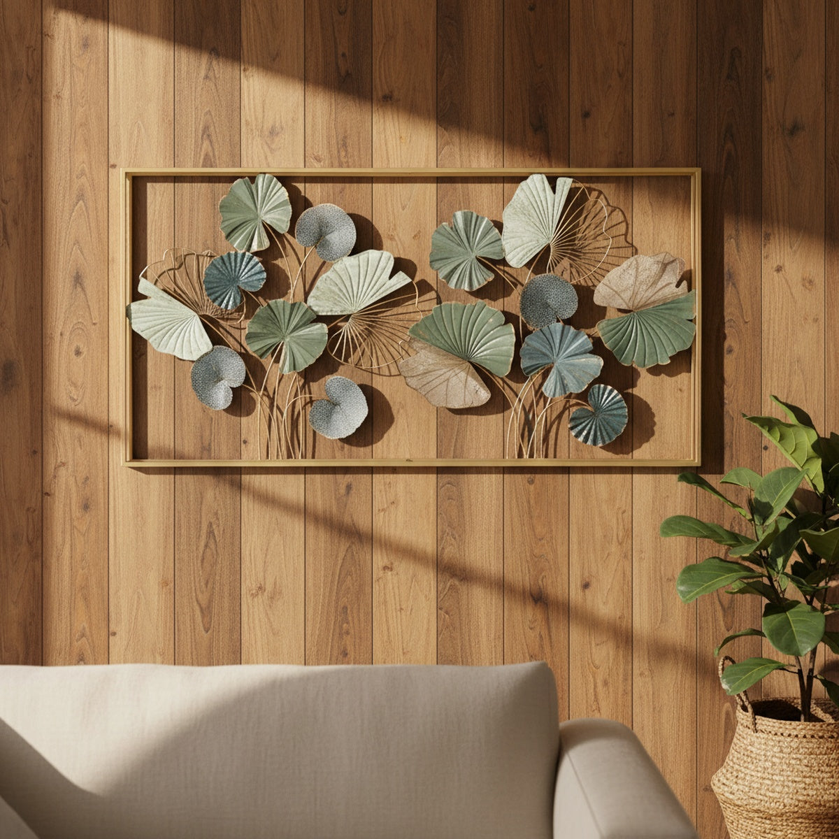 Lotus Leaf Metal Wall Art