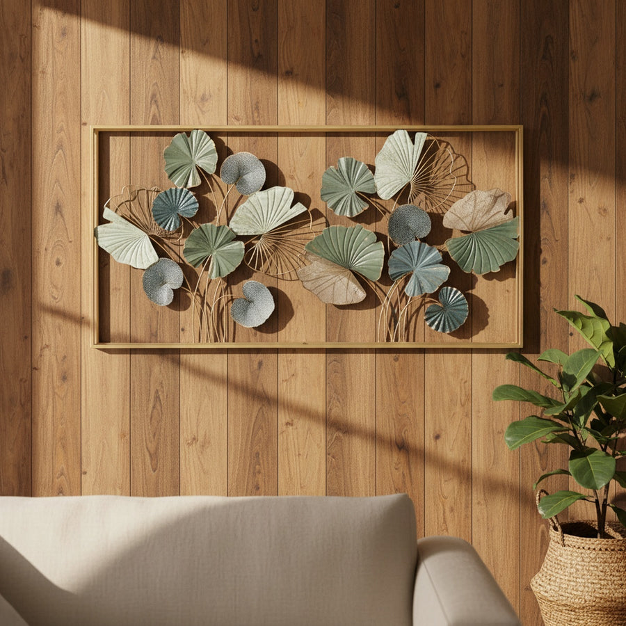 Lotus Leaf Metal Wall Art