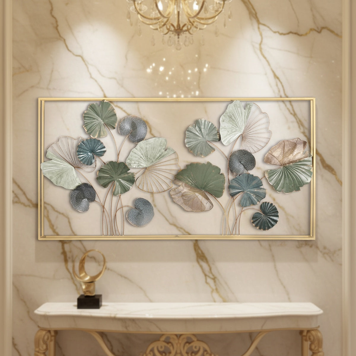 Lotus Leaf Metal Wall Art