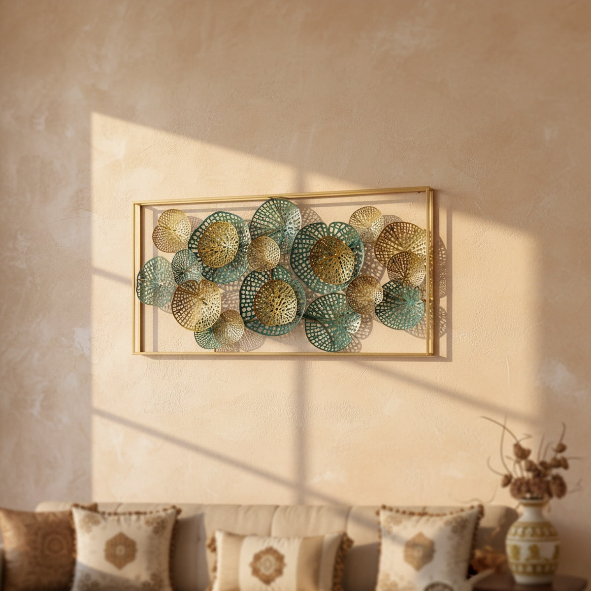 Lotus Leaf Metal Wall Art