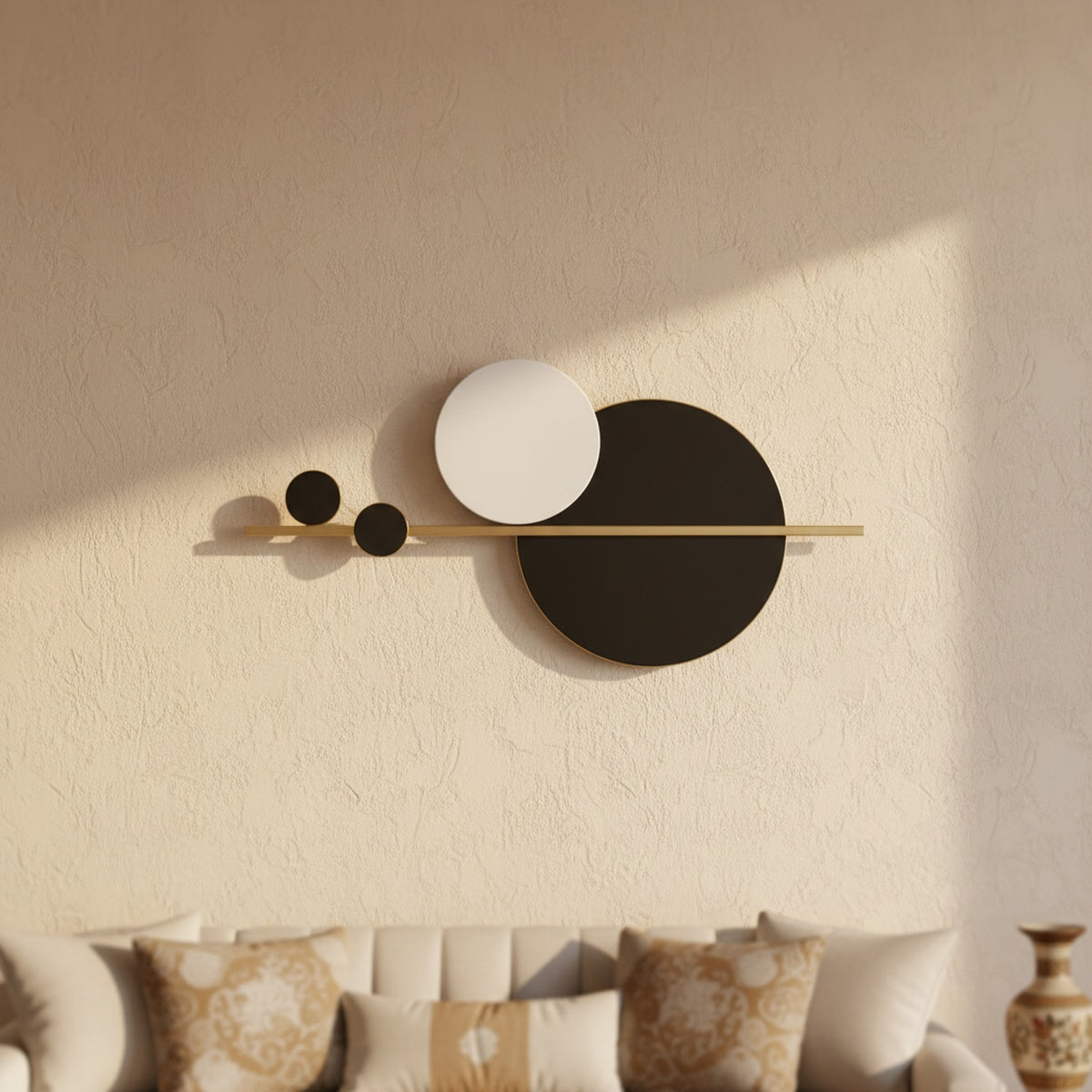 Modern Circle LED Metal Wall Art
