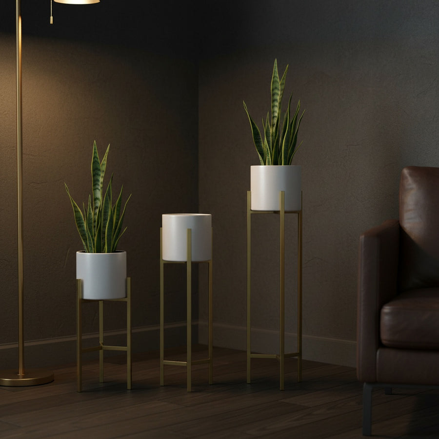 Multi-Tone Metal Planter Set of 3