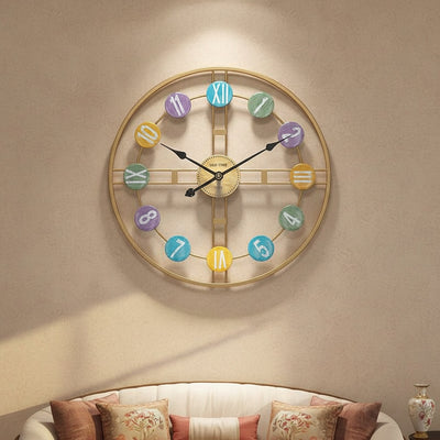 Multicolour Mixed Numeral Wall Clock