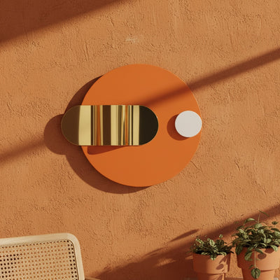 Orange Circle Metal Wall Art