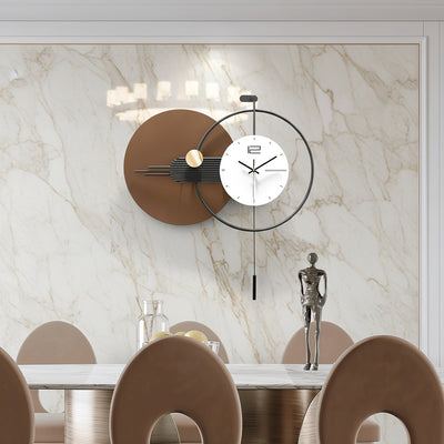 Orbit Pendulum Metal Wall Clock