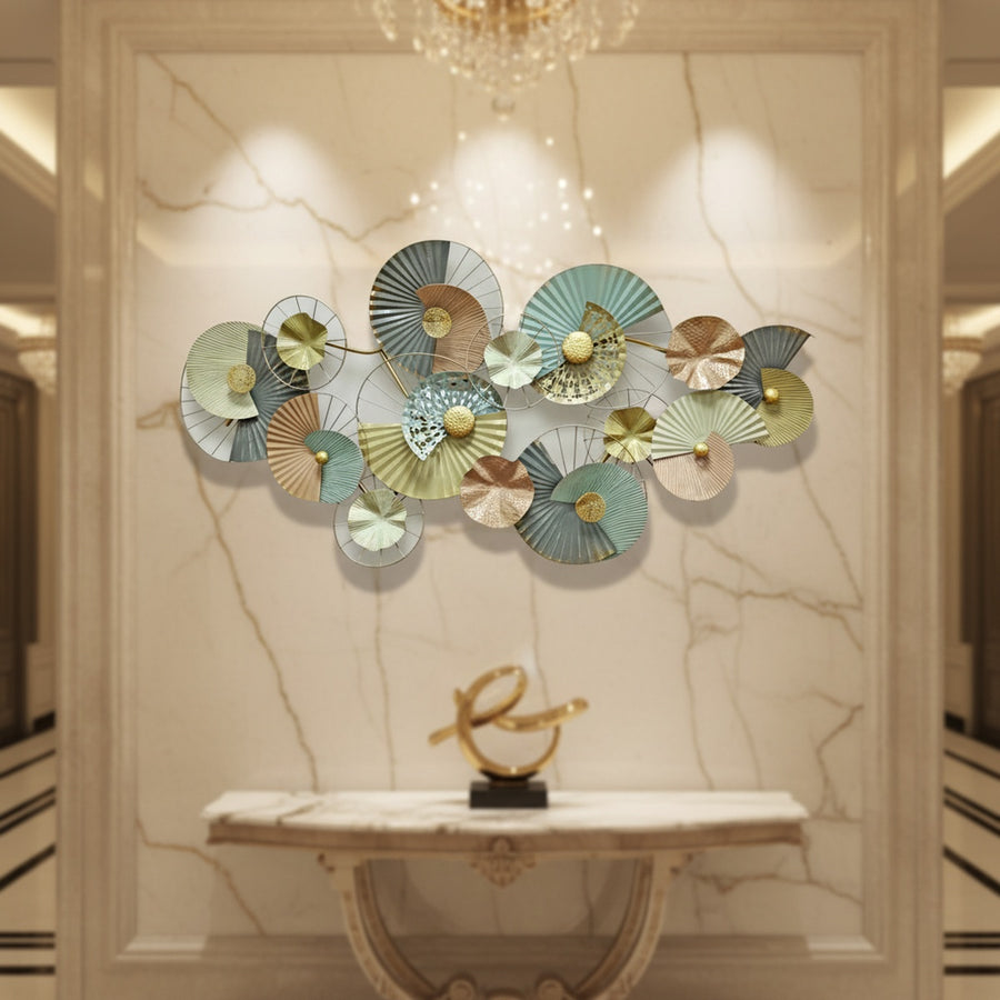 Pastel Fan Metal Wall Art