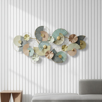Pastel Fan Metal Wall Art