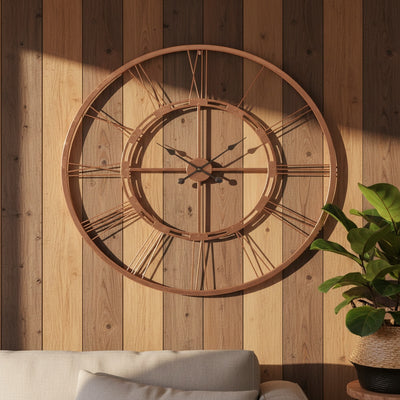 Rose Gold Roman Wall Clock