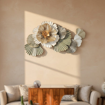 Sage Bloom Metal Wall Art