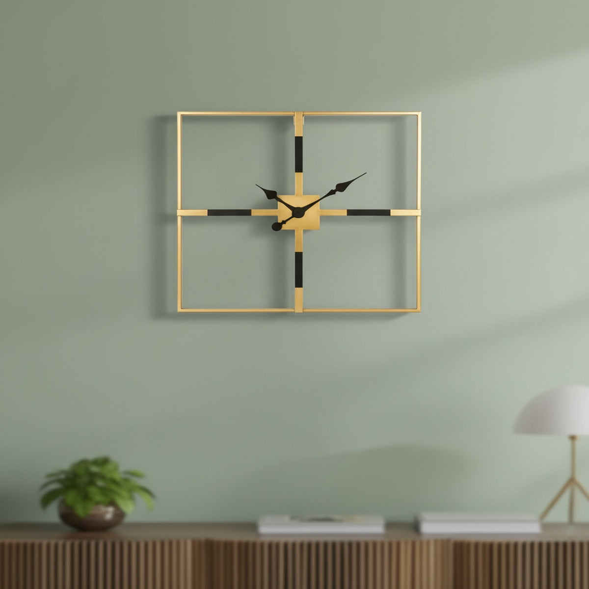 Square Metal Wall Clock