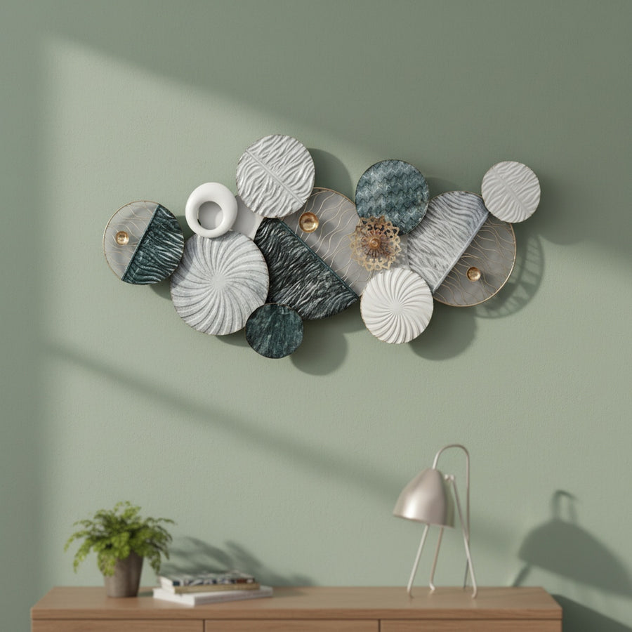 Textured Circles Metal Wall Art